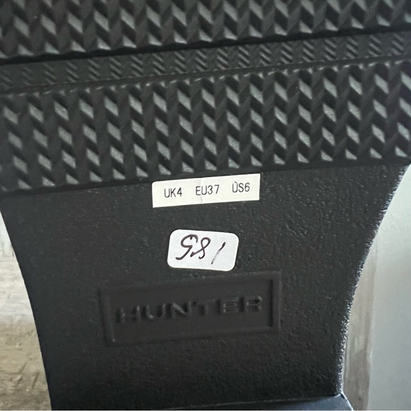 Hunter Refined Bike Boot Black Studded Rain Boots NWOB Size 6 - Picture 7 of 7